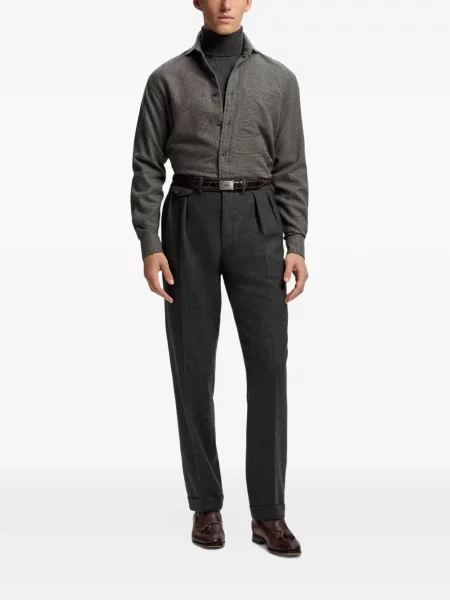Καρό πουκάμισο Ralph Lauren Purple Label γκρι