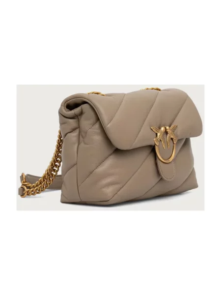 Torebka crossbody Pinko klasyczna beżowa