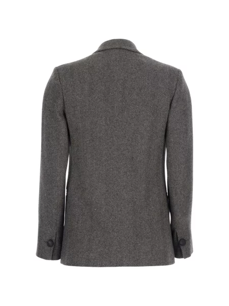 Sacou Antonelli cu model herringbone maro