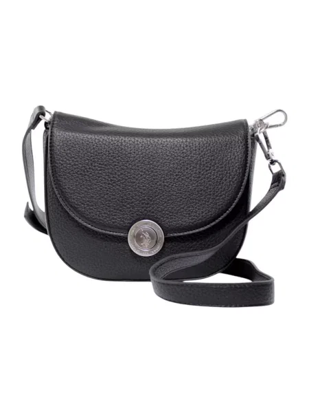 Mała torebka skórzana U.s Polo Assn. skórzana na platformie brązowa