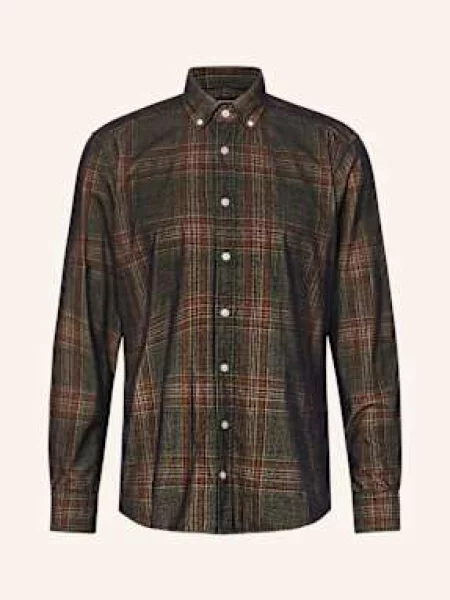 Strokesman's Manšestrová Košile Regular Fit olivová hnědá