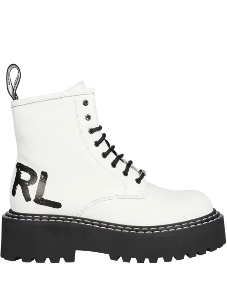 Botine Karl Lagerfeld alb