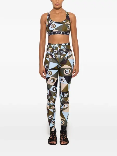 Leggings Pucci cu imagine verde