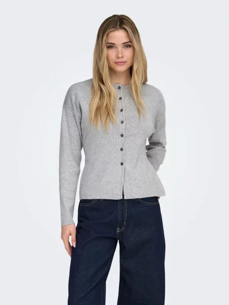Кардиган Only LUCY LS O-NECK CARDIGAN KNT світло-сірий сірий