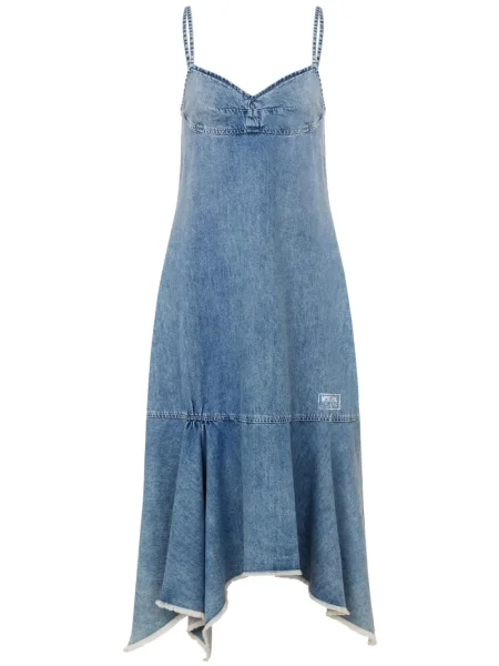 Sukienka jeansowa Moschino Jeans do kolan garniturowa niebieska