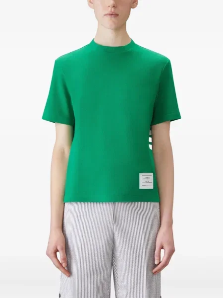 Tricou Thom Browne cu dungi verde