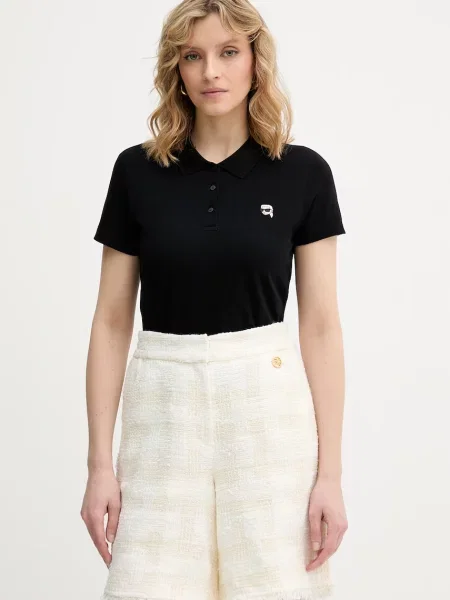 Karl Lagerfeld polo tričko dámske IKON čierna