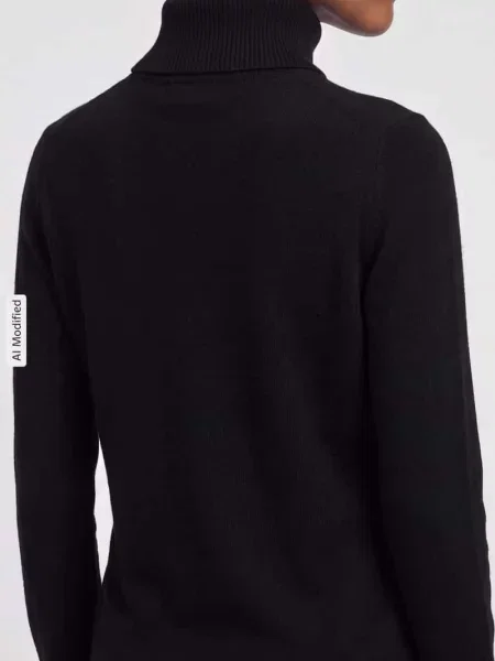 Sweter z golfem o kroju regular fit z mieszanki wełny Gant czarny