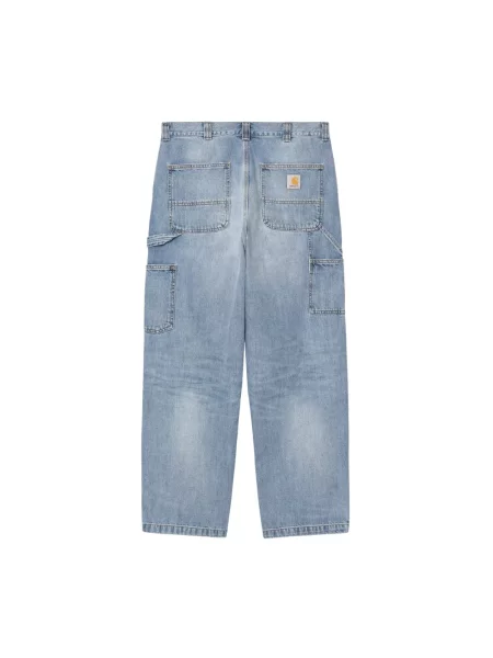 Szerokie jeansy Carhartt Wip niebieskie