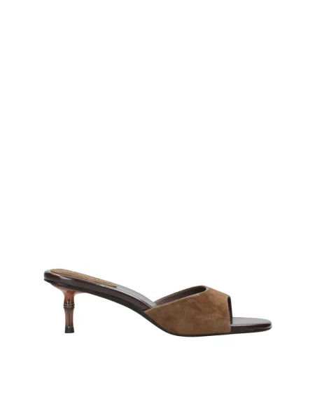 Klapki Jeffrey Campbell skórzane brązowe
