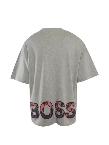 Tricou Boss cu aplicații gri