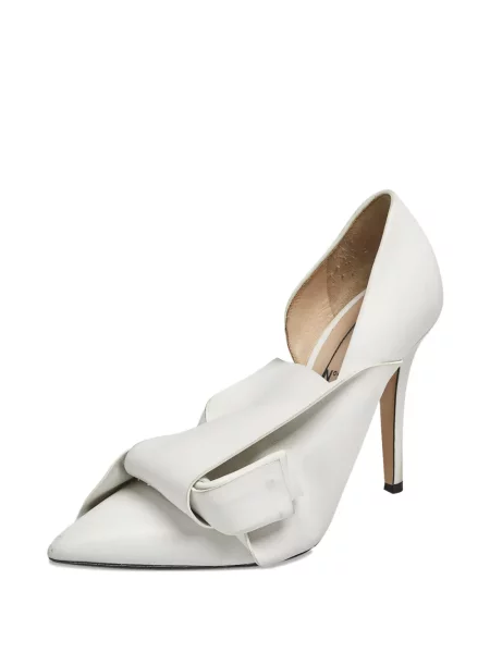 Pantofi cu toc N°21 din piele alb