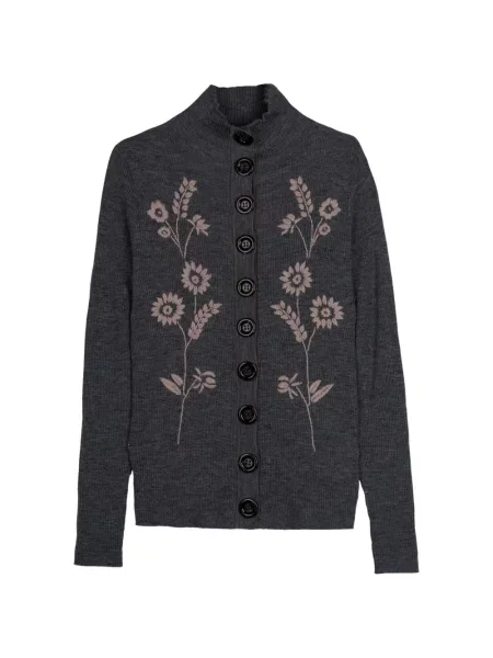 Květinový kardigan Antik Batik šedý