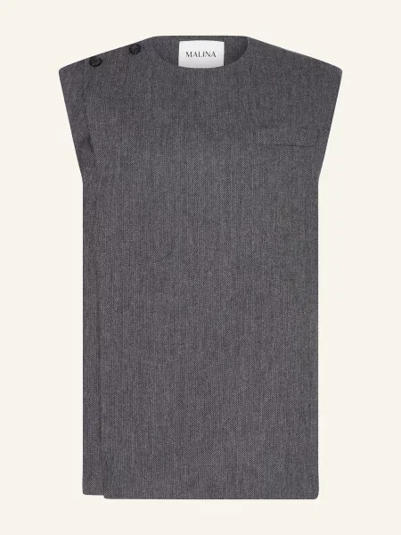Malina Kamizelka Typu Blezer Mary grau czarna