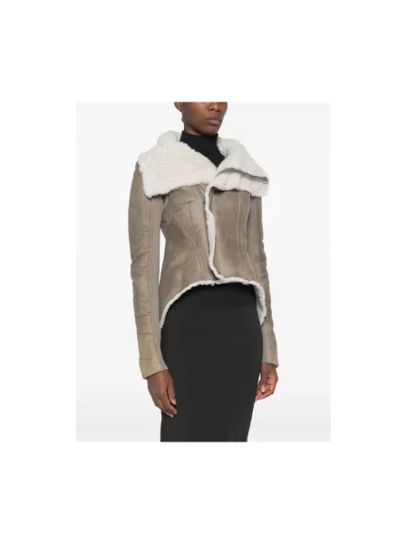 Kurtka skórzana Rick Owens szara