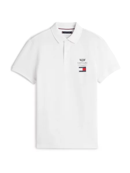 TOMMY HILFIGER Tričko červená / čierna biela