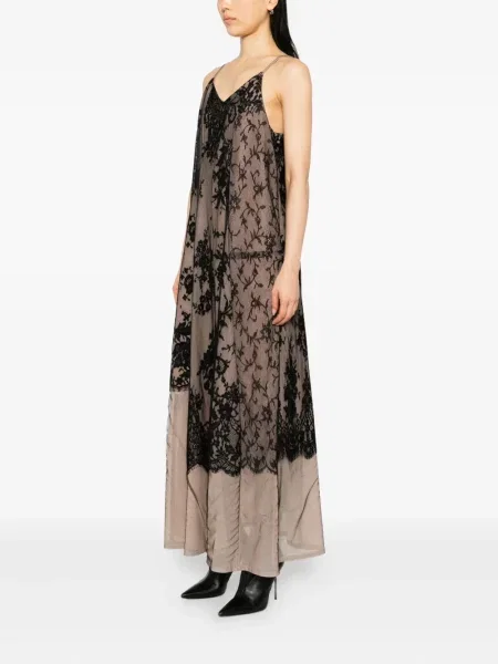 Rochie Quetsche cu model floral din dantelă de costum negru