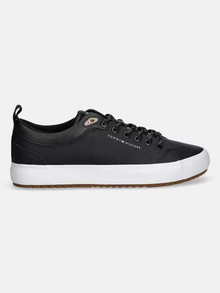 Superge Tommy Hilfiger TH HI VULC CORE LOW CLEAT LTH črna