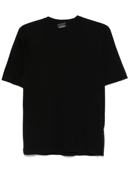 Плетена тениска Dell'oglio черно