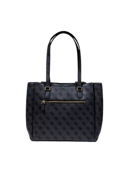 Lniana torebka Guess czarna