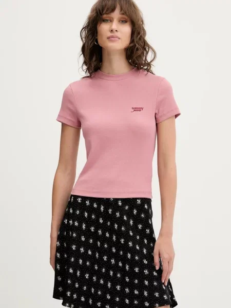 Tommy Jeans t-shirt różowy