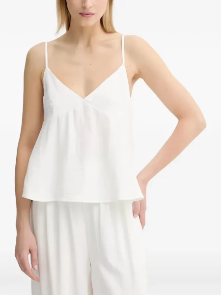 Bluză Gestuz cu decolteu în V alb