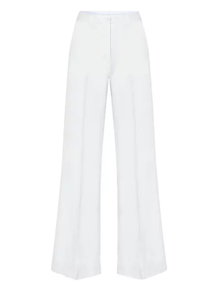 Pantaloni Aspesi cu picior lat alb