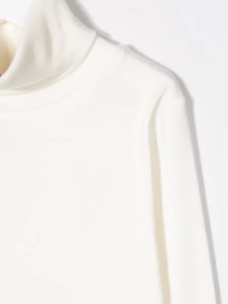 Sweter z golfem dziecięcy Bonpoint biały