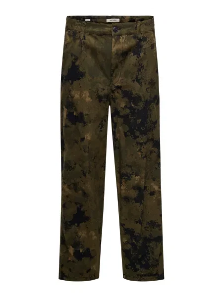 Only & Sons Pantaloni cutați ONSFADE / kaki / pin verde