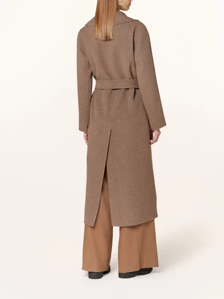 S Max Mara Vlněný Kabát Poldo světle hnědá