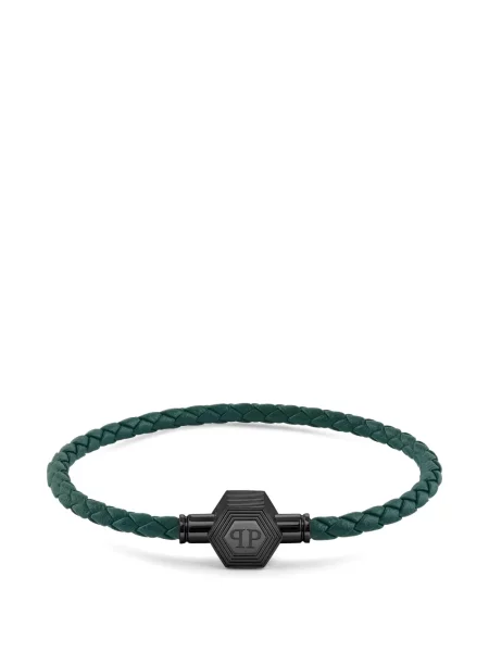 Гривна Philipp Plein плетена зелено