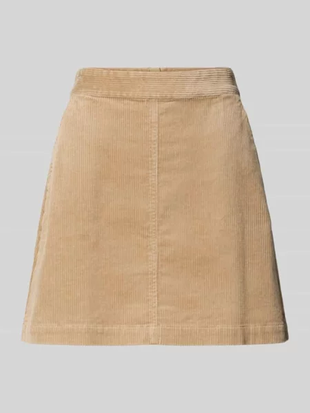 Linia a mini spódnica z mieszanka bawełny Marc O'polo Denim beżowa
