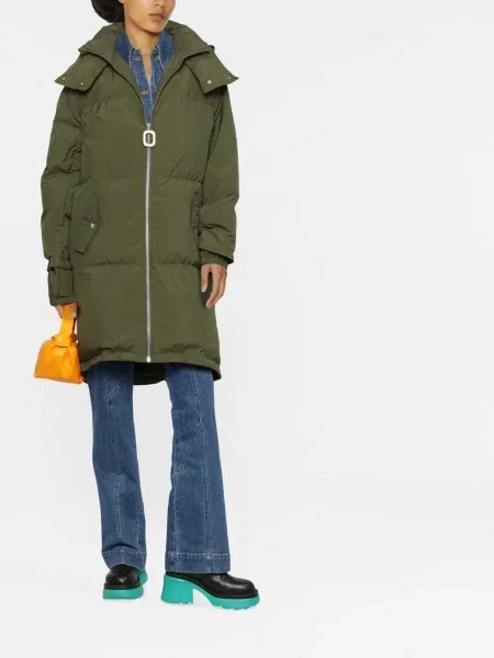 Płaszcz Jw Anderson z kapturem zielony
