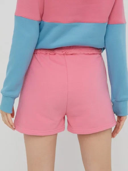 Šortky Femi Stories růžová s aplikací high waist