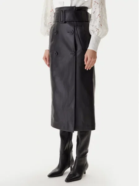 Morgan Спідниця зі штучної шкіри чорний