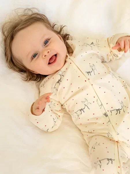 That's mine kombinezon za bebe s pamukom Elliotte onesie bež