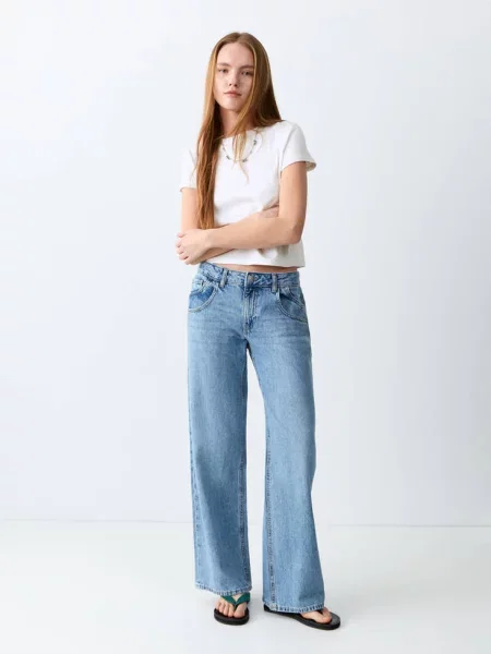 Koszulka basic złamana biel Teen XXS MANGO TEEN