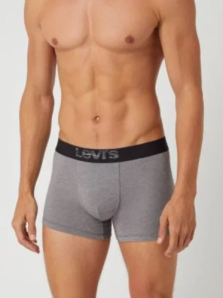Bokserki Levi's Optical Illusion z bawełny organicznej szaro-czarne 2 sztuki S czarne