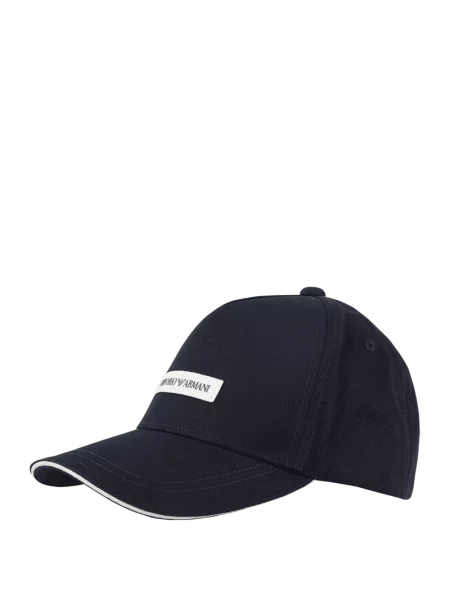 Czapka z daszkiem Emporio Armani z logo niebieska