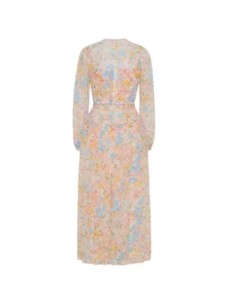 Rochie midi Adam Lippes de mătase cu model floral cu imagine