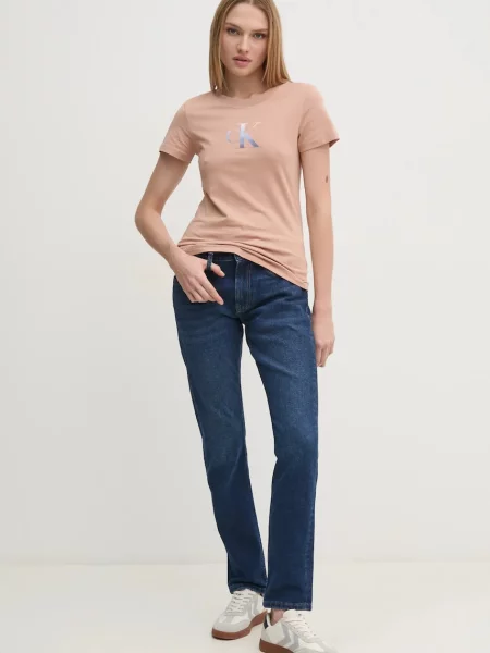 Kavbojke Calvin Klein Jeans mornarsko modra
