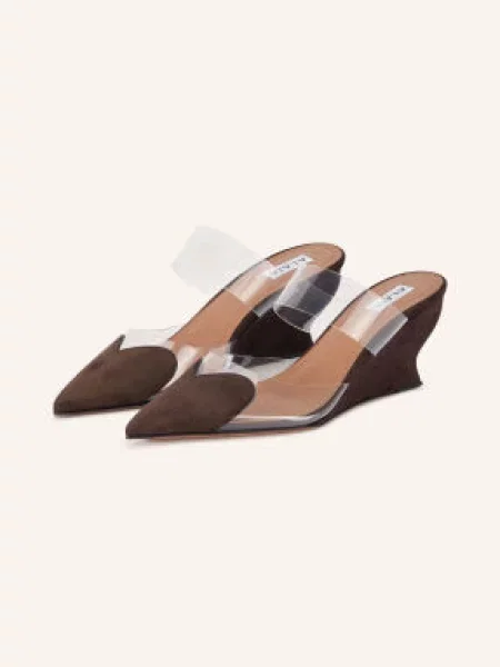 Pantofle Alaïa hnědé