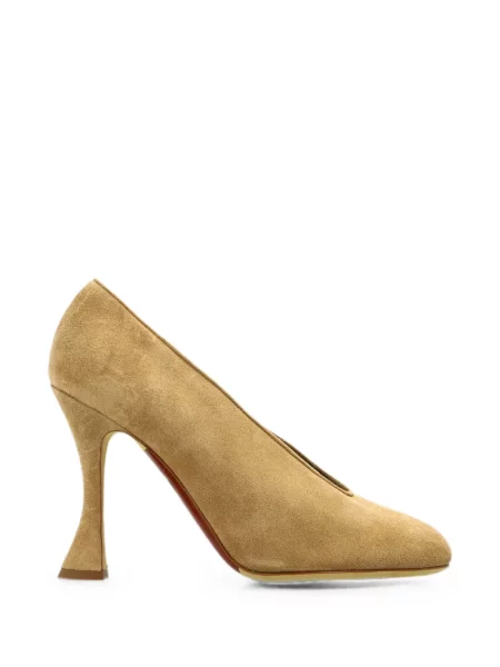 Pantofi cu toc Moschino din piele de căprioară