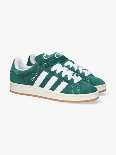 Замшеві кросівки adidas Originals Campus зелений