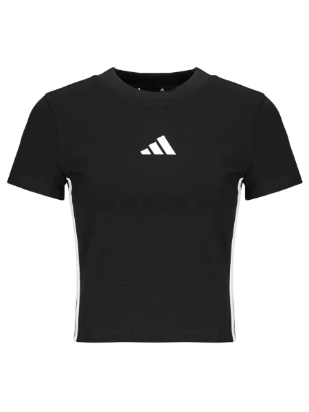 Majica Adidas s črtami črna
