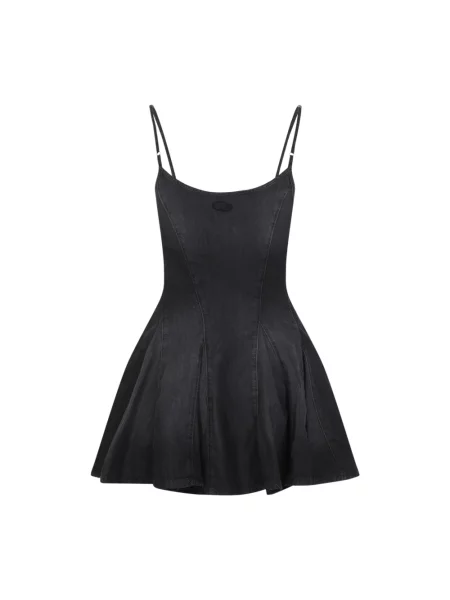 Mała mały sukienka jeansowa Diesel garniturowa czarna