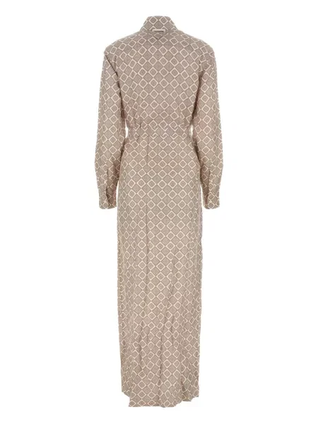 Rochie tip cămașă Prada cu imagine cu imprimeu geometric de costum