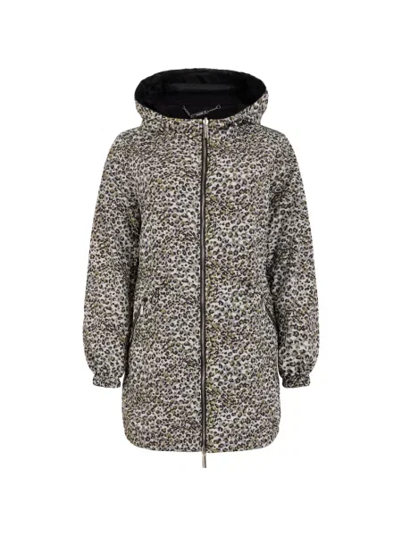 Geacă parka Moorer cu glugă cu imagine cu model leopard maro