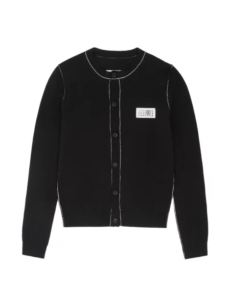 Kardigan Mm6 Maison Margiela wełniany czarny