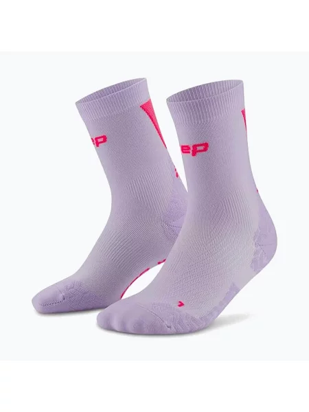Șosete compresive pentru bărbați CEP Ultralight Mid Cut lilac/pink roz